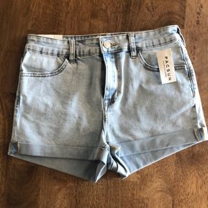Denis blue light wash high wasted PacSun shorts